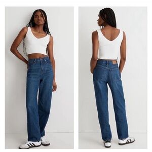 Madewell Straight-Leg Jeans in Deep Blue Denim